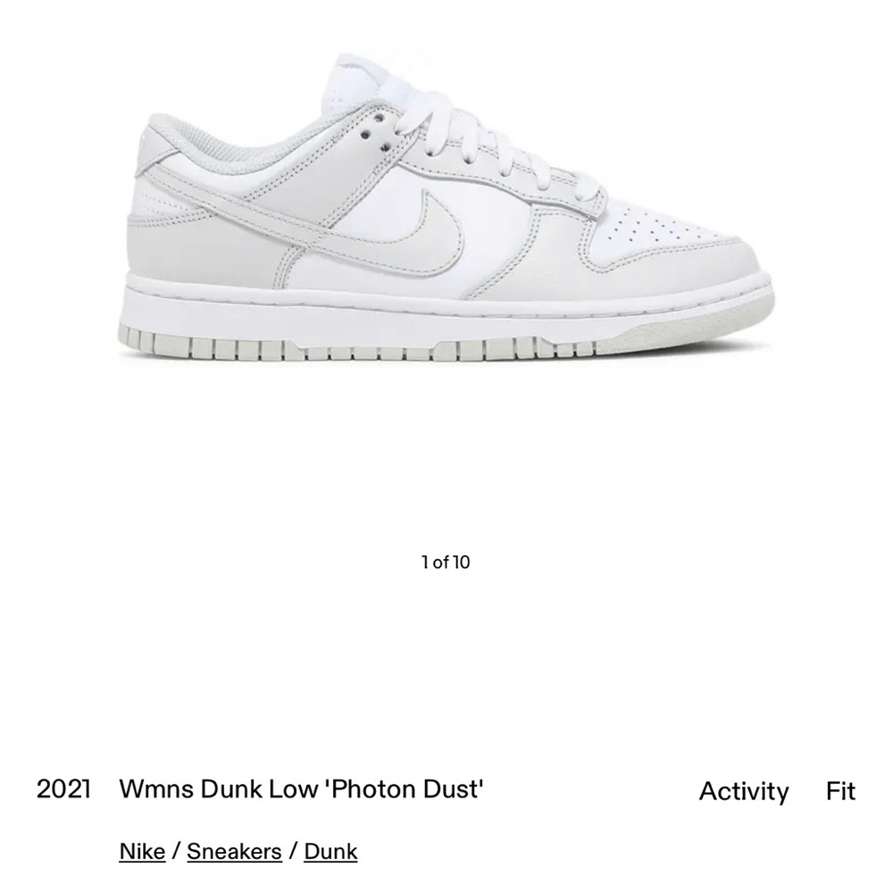 Nike Women's Dunk Low Sneakers - White and Gray